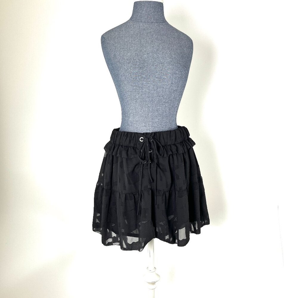 IRO Carmel 16W Black Elastic Waist Short Skirt 38, 4